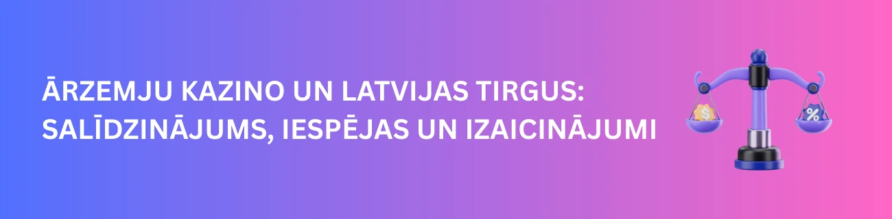 Ārzemju kazino un Latvijas tirgus: Salīdzinājums, iespējas un izaicinājumi