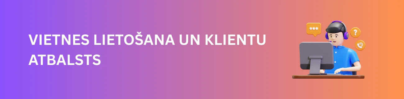 Vietnes Lietošana un Klientu Atbalsts