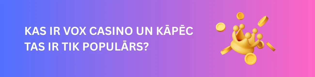 Kas ir Vox Casino un kāpēc tas ir tik populārs?