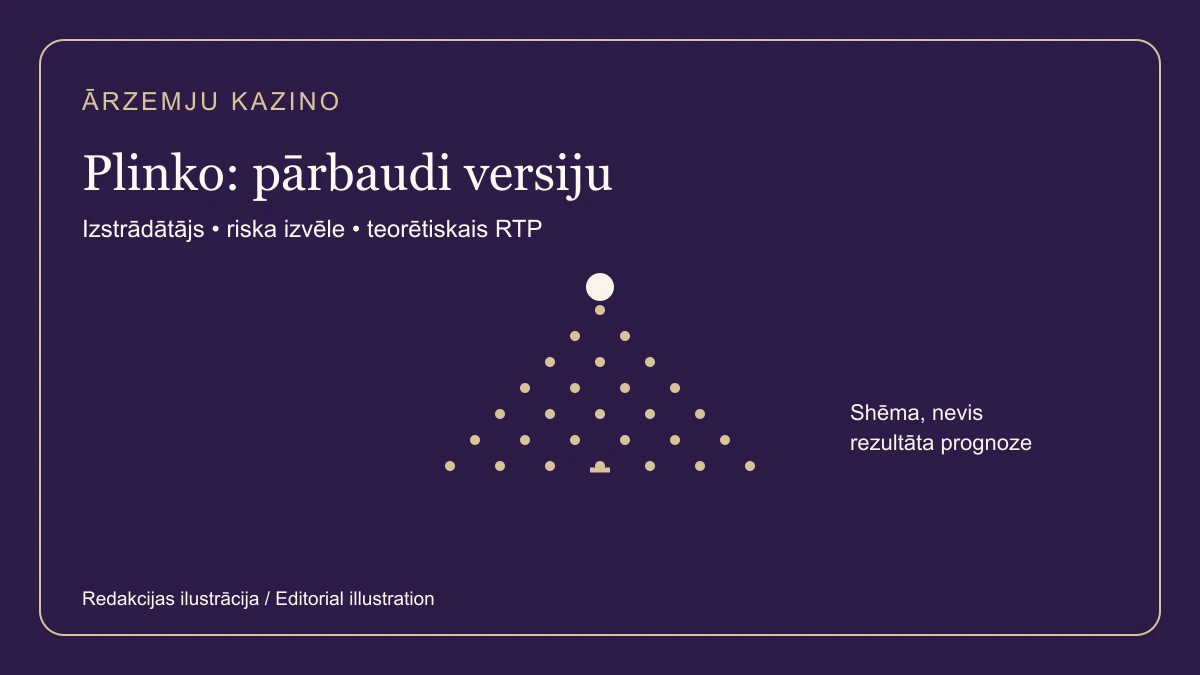 Plinko shēma un spēles versijas pārbaude